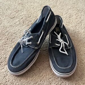 SPERRY Halyard Boat Shoe ~ Boys Size 5.5M ~ Gray Blue Color